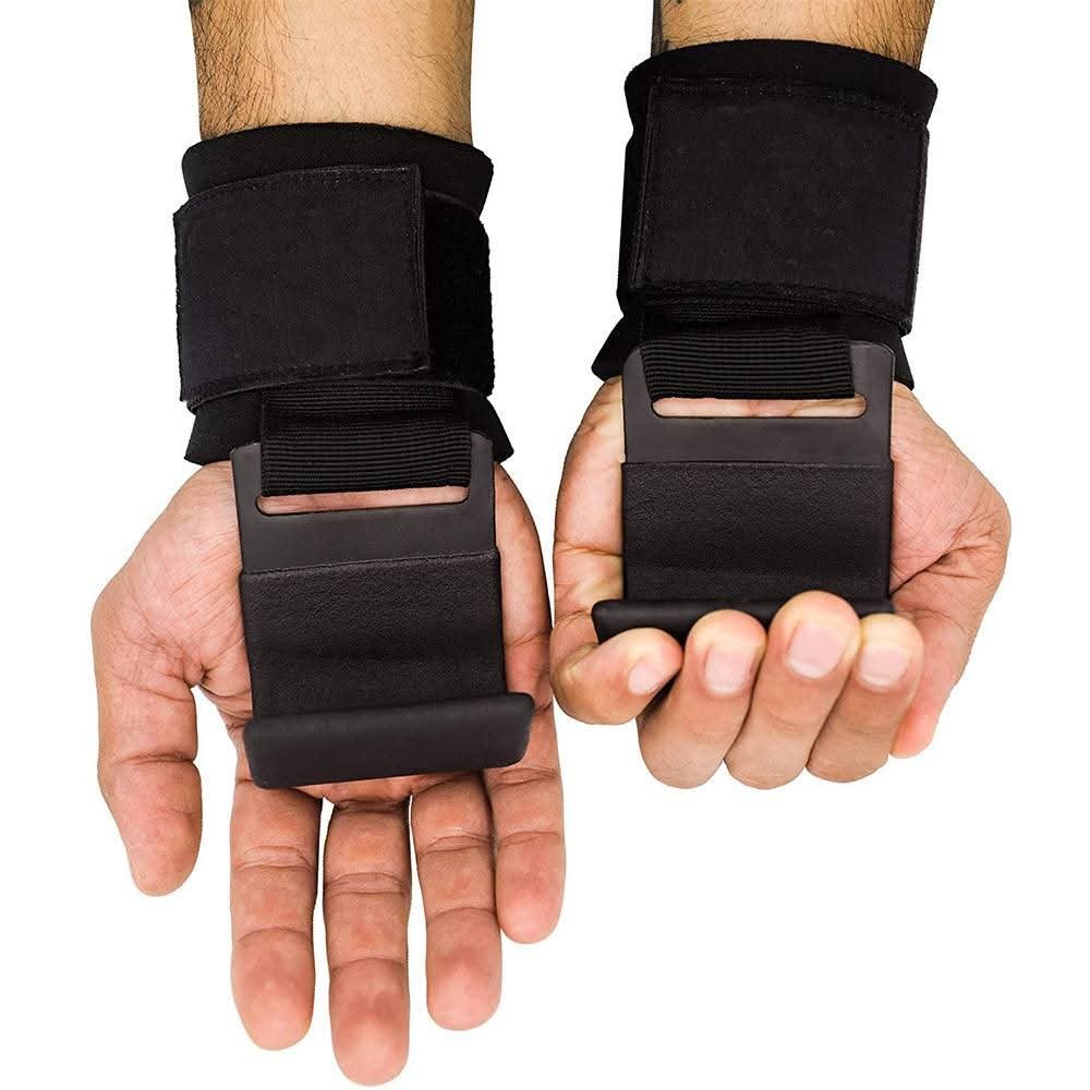 Weight Lifting Hooks 1 Pair Weight Lifting Grip Hooks Fitness Wrist Strap Heavy Duty Pull Up Powerlifting Gloves Dumbbell Hooks Gym Weight Lifting Hooks