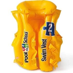 Intex Pool School - Deluxe Swim Vest Life Jackets Yellow Color For Kids (3-6) Years