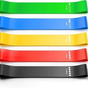 Coco Resistance Bands, Exercise Workout Bands for Women and Men, 5 Set of Stretch Bands for Booty Legs, Pilates Flexbands (Copy)